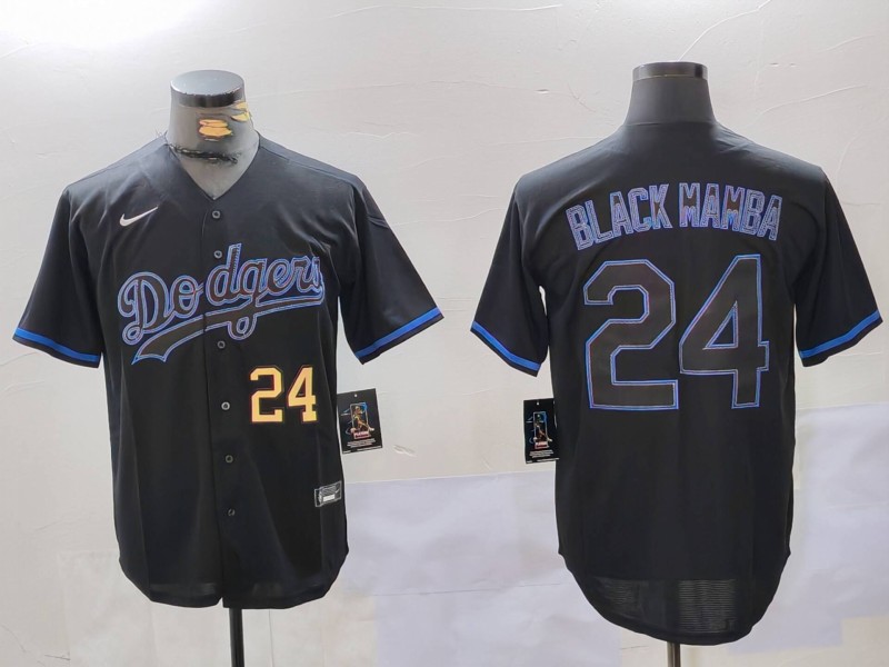 Men Los Angeles Dodgers #24 Black Mamba Black 2024 Nike MLB Jersey style 8282